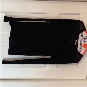 BCBG black semi sheer -size L- New with tags